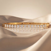 1.71 CT Round Half Eternity Bangle