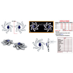 7 CT Pear Cut Pinwheel Pendant and Earring Set