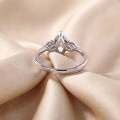 1.38 CT Marquise Cut Three Stone Ring