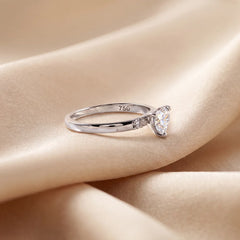 0.68 CT Heart & Round Ring