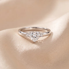 0.68 CT Heart & Round Ring