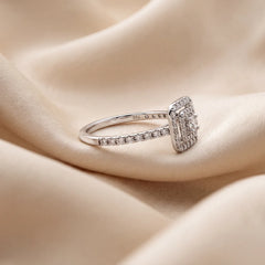 0.55 CT Round Cluster Ring