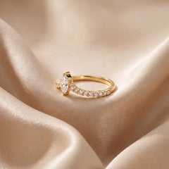 0.44 CT Marquise Cut Lab Diamond Ring