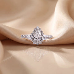 1.90 CT Pear Cut Engagement Ring