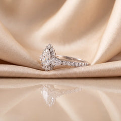 1.90 CT Pear Cut Engagement Ring