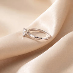 0.68 CT Heart & Round Ring