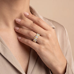 3.17 CT Marquise Cluster Band Ring