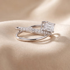 1.27 CT Fancy X Split Shank Ring
