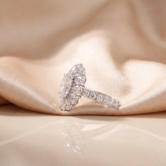 5.90 CT Oval Cut Halo Cocktail Ring