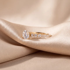1.55 CT Round Brilliant Side Stone Ring