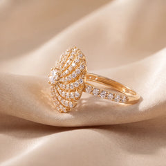 1.48 CT Round Pinwheel Cocktail Ring