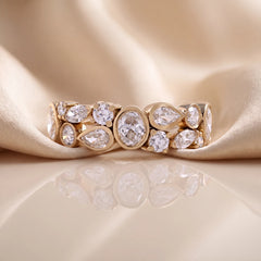 1.34 CT Multi Shape Cluster Band