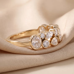 1.34 CT Multi Shape Cluster Band