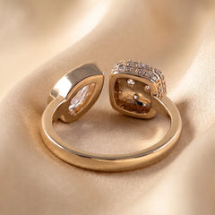 1.40 CT Pear Cut Open Ring