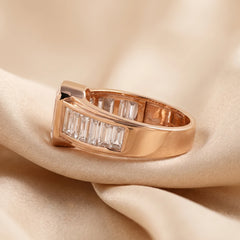 5.32 CT Emerald Cut Channel Set Ring