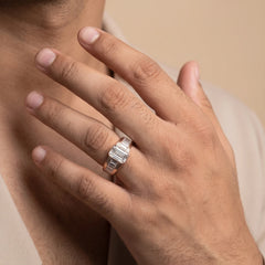 5.32 CT Emerald Cut Channel Set Ring