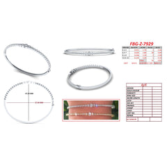 0.90 CT Round Bezel Bangle