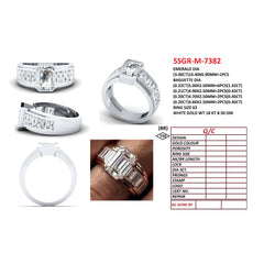 5.32 CT Emerald Cut Channel Set Ring