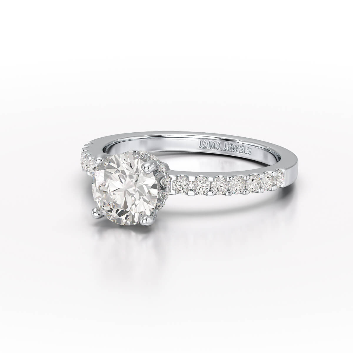 Classic Round Cut 1.45 CT Lab Diamond Ring