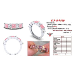 0.85 CT Fancy Pink & White Eternity band