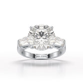 6.56 CT Three Stone Lab Diamond Ring - Jama Jewels