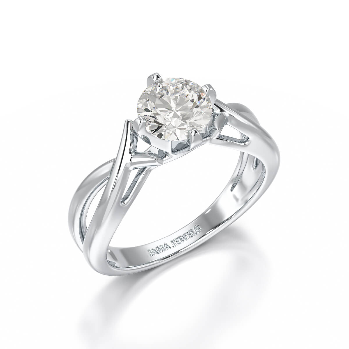 1.09 CT Solitaire Lab Diamond Engagement Ring - Jama Jewels