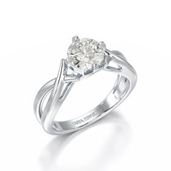 1.09 CT Solitaire Lab Diamond Engagement Ring - Jama Jewels