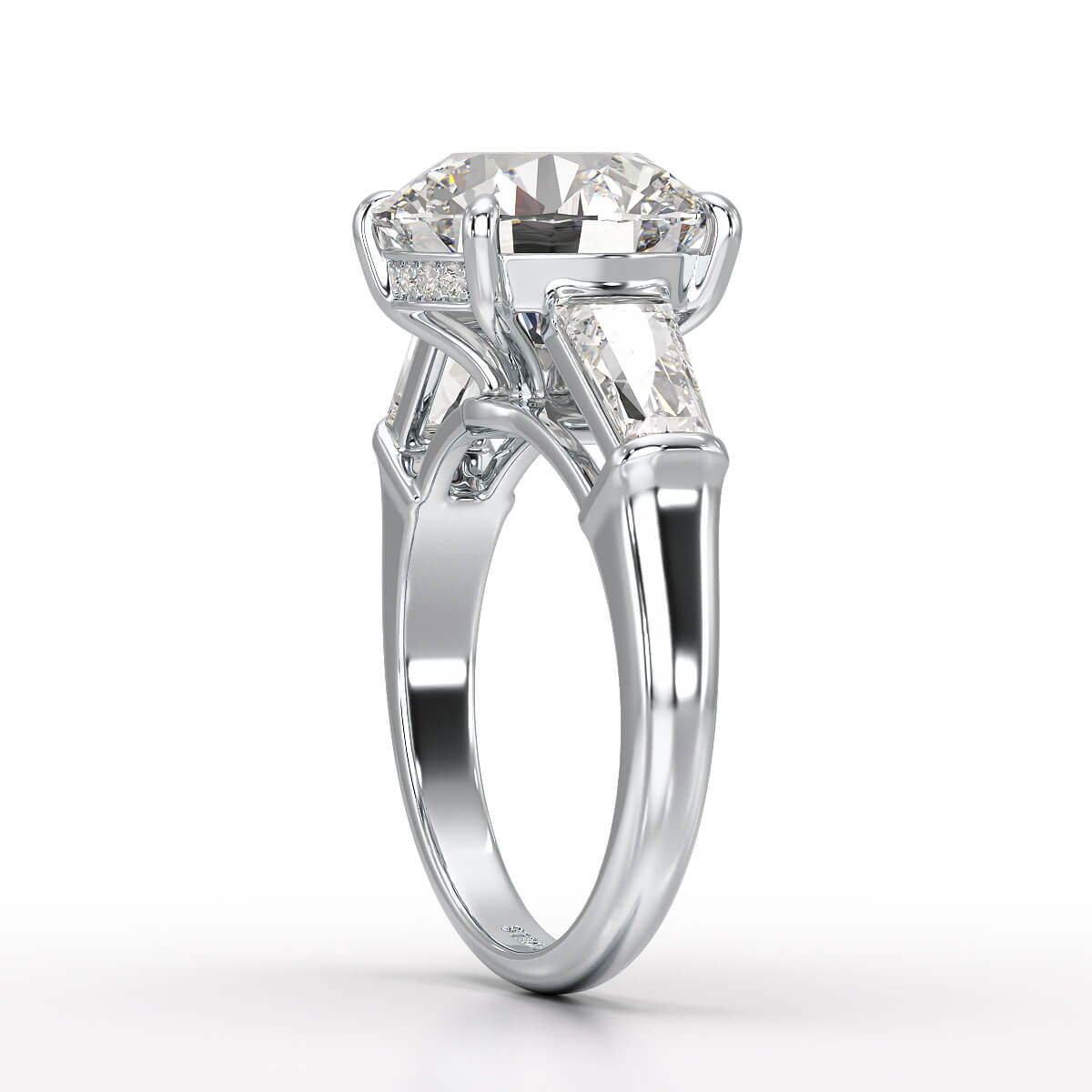 6.56 CT Three Stone Lab Diamond Ring - Jama Jewels