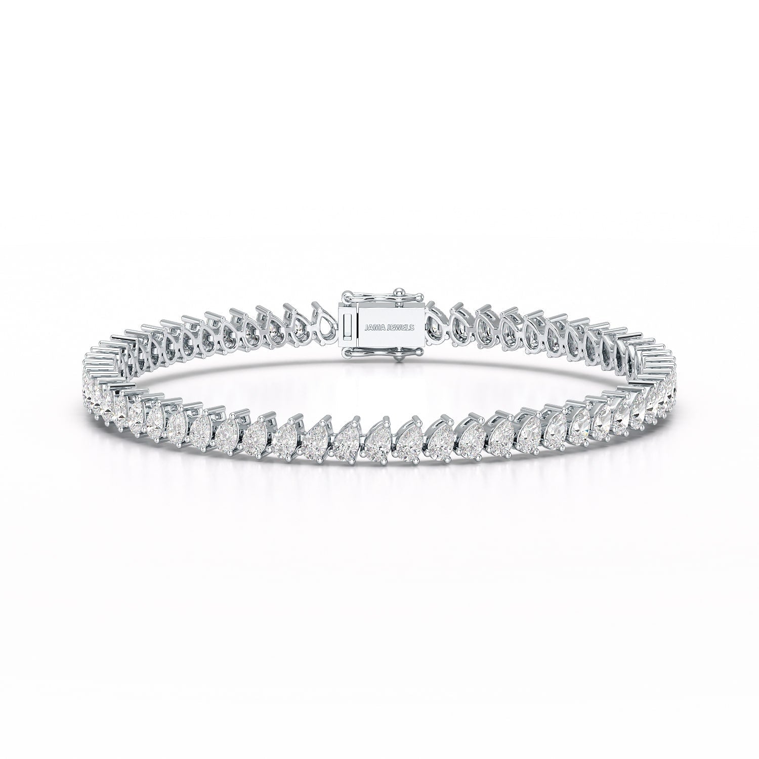8.85 CT Pear Lab Grown Diamond Tennis Bracelet