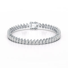 11.75 CT Pear Lab Grown Diamond Tennis Bracelet