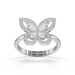 0.8 CT Classic Butterfly Lab Diamond Ring