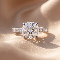 2.59 CT Round Solitaire Pavé Ring