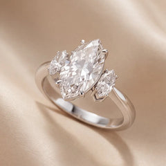1.85 CT Marquise Three Stone Ring