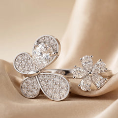 1.15 CT Pear Cluster Ring