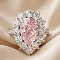 3.48 CT Pear Halo Ring
