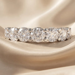 2.10 CT Round Half Eternity Ring