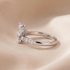0.76 CT Marquise & Round Diamond Butterfly Ring