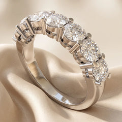 2.10 CT Round Half Eternity Ring