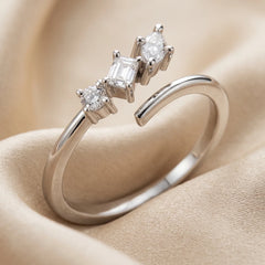 0.28 CT Multi-Shape Diamond Open Ring
