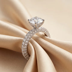 3.32 CT Round Solitaire Pavé Ring