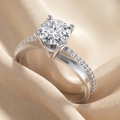 1.34 CT Round Solitaire Pavé Ring