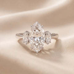 1.85 CT Marquise Three Stone Ring