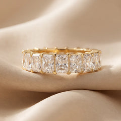 4.08 CT Radiant Diamond Full Eternity Ring