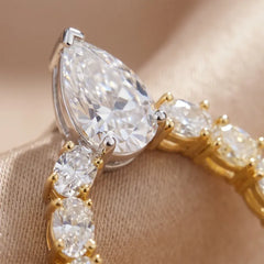 8.80 CT Pear & Oval-Cut Hoop Earrings