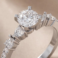 1.46 CT Round & Heart Diamond Ring