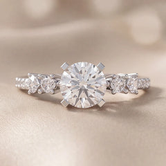 1.46 CT Round & Heart Diamond Ring