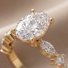 2.26 CT Oval Side Diamond Ring