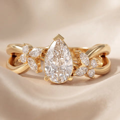 1.20 CT Pear Side Diamond Ring