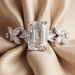 2.28 CT Emerald-cut Diamond Side Stone Ring