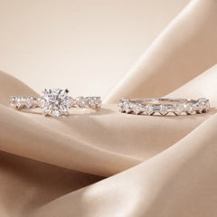 1.88 CT Round Diamond Pavé Twin Ring